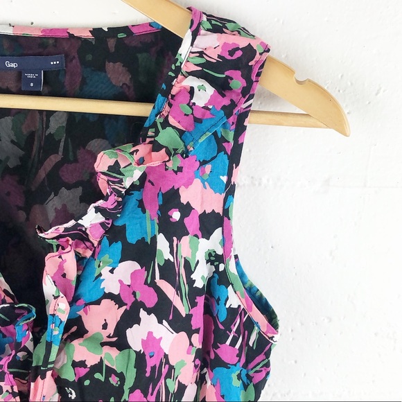 GAP Floral Tie Waist Dress - Picture 5 of 12